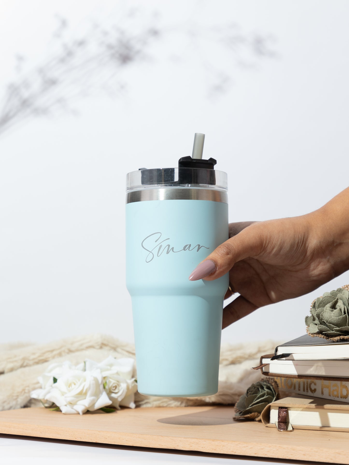 Personalized Name/Quote WayFay Double Walled Insulated Tumblers with Silicon Straw 650 ML