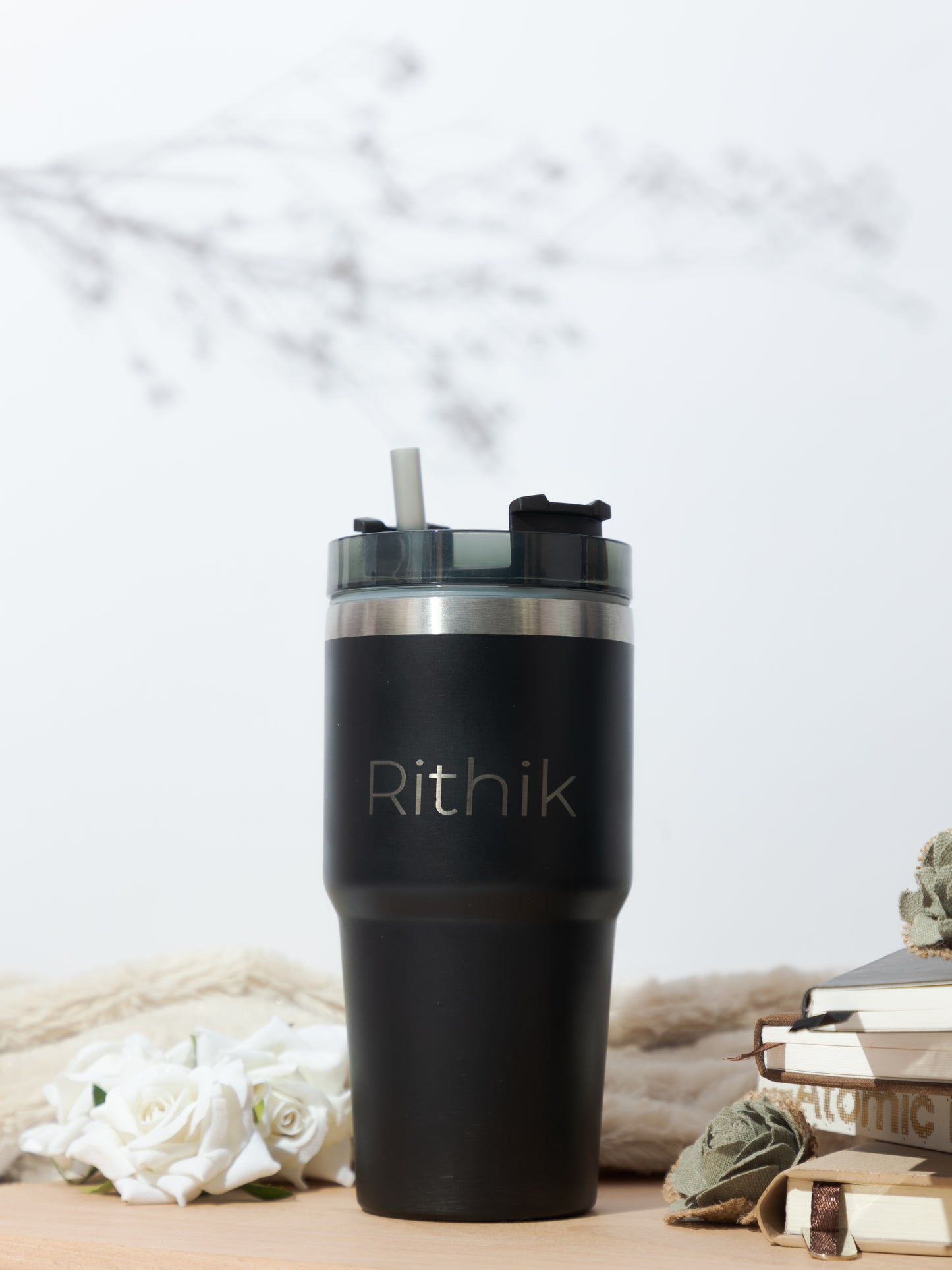 Personalized Name/Quote WayFay Double Walled Insulated Tumblers with Silicon Straw 650 ML