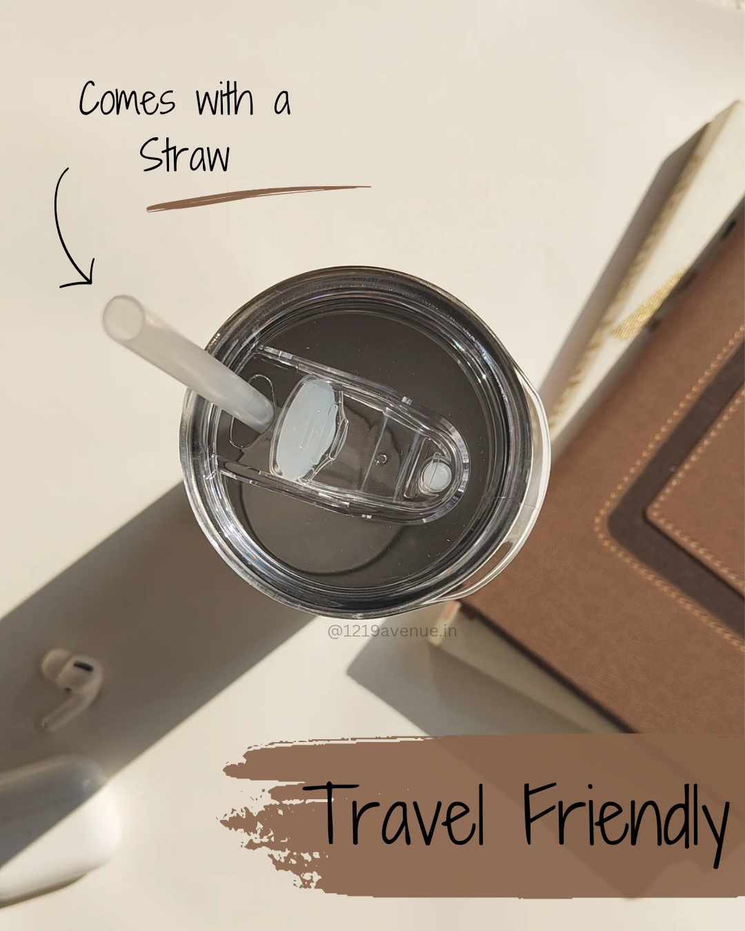 Colossal Tumbler 700ml with Straw | Sage Hearty Swirl Print| Double Walled Insulated Tumbler 7-8 hrs