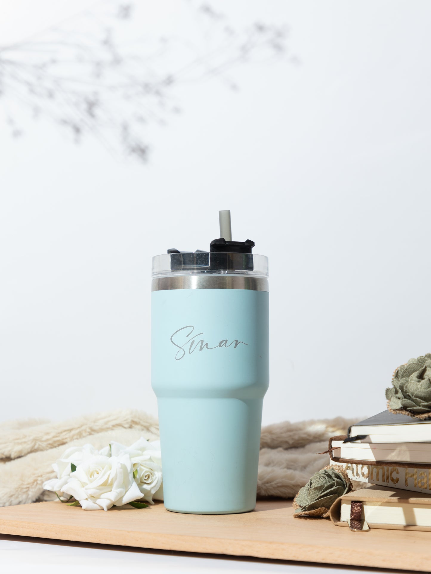 Personalized Name/Quote WayFay Double Walled Insulated Tumblers with Silicon Straw 650 ML