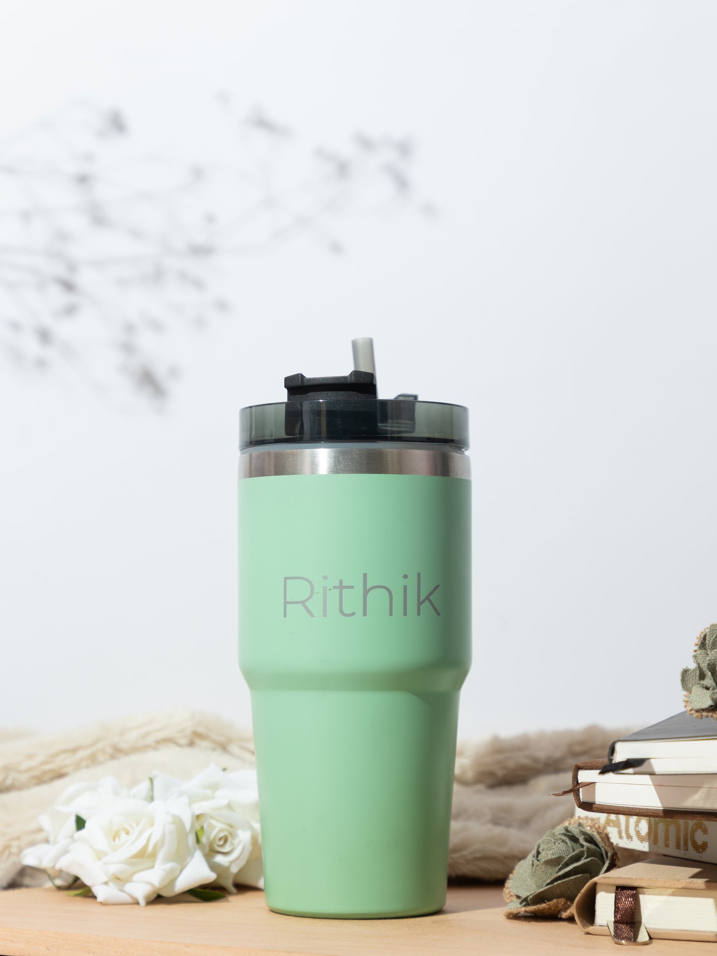 Personalized Name/Quote WayFay Double Walled Insulated Tumblers with Silicon Straw 650 ML