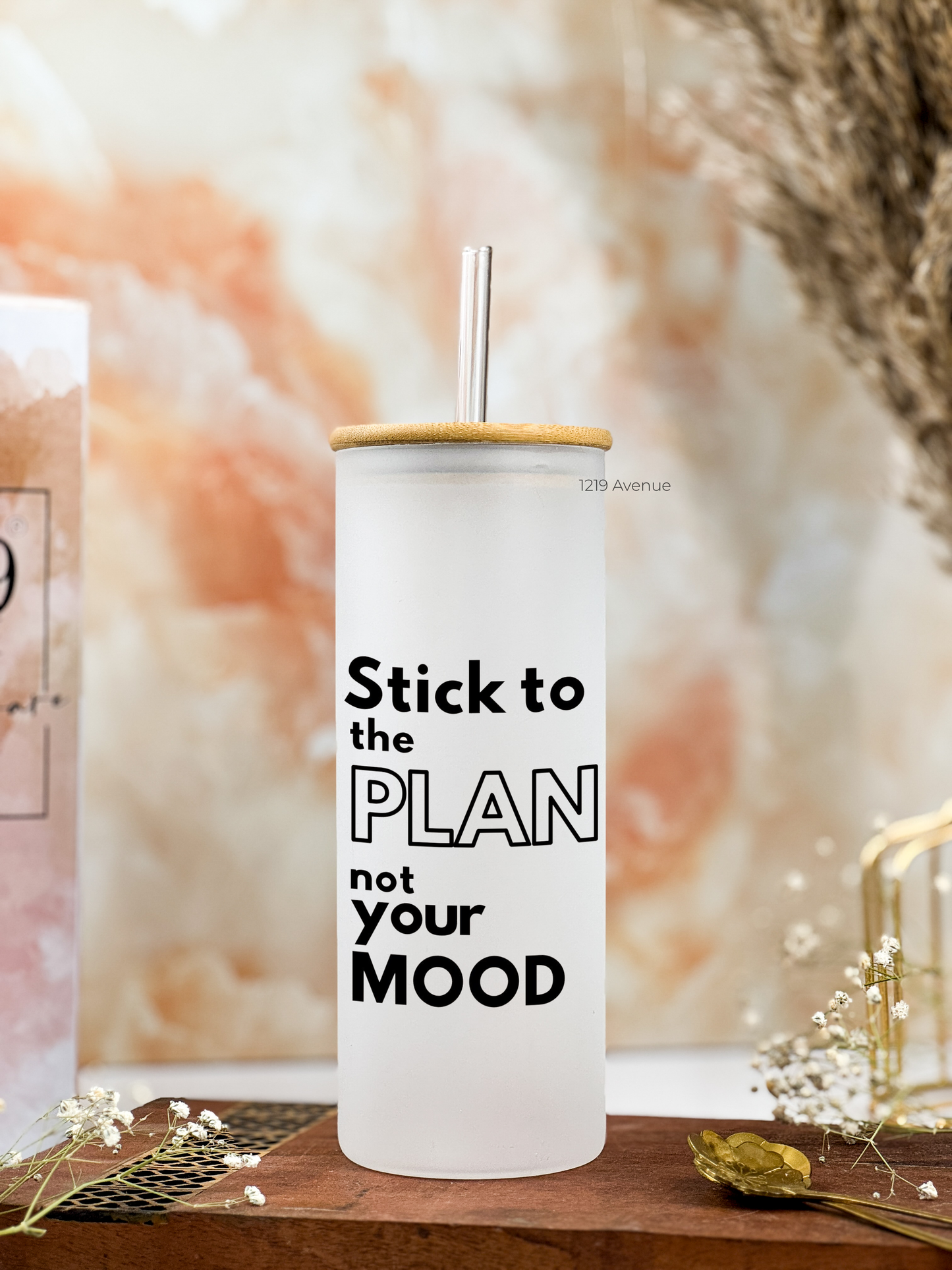 Frosted Grande Sipper 650ml| Stick to the Plan| 20oz Tall Tumbler with Straw and Lid
