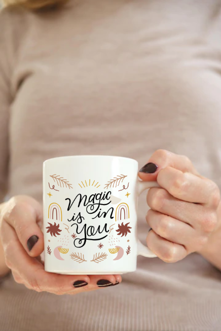 Ceramic White Mug 350ml | Magic Is In You Permanent Print | Pocket Picks Mugs