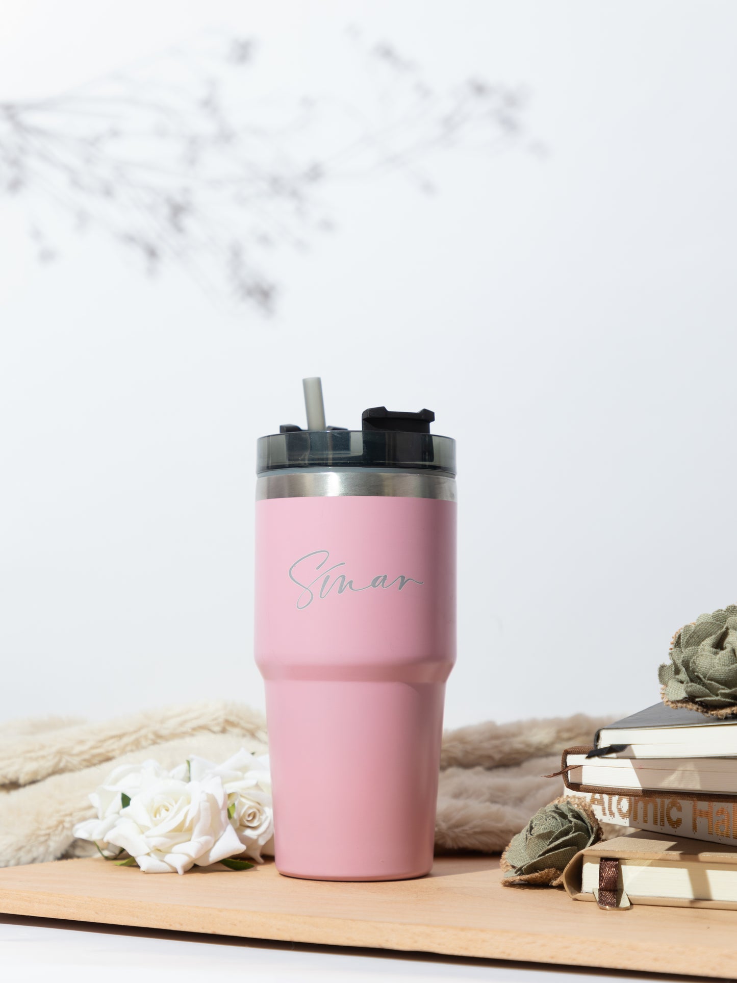 Personalized Name/Quote WayFay Double Walled Insulated Tumblers with Silicon Straw 650 ML