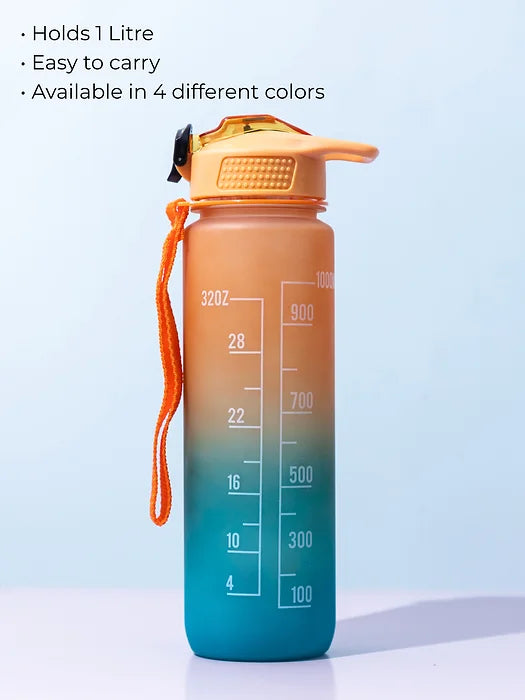 1219 Avenue 1000ml Hydra Motivational Bottle | Stay Hydrated | Silicon Bottles