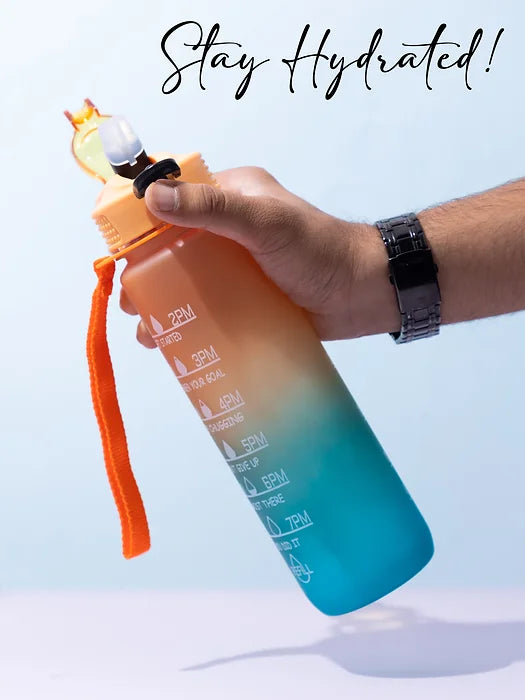 1219 Avenue 1000ml Hydra Motivational Bottle | Stay Hydrated | Silicon Bottles