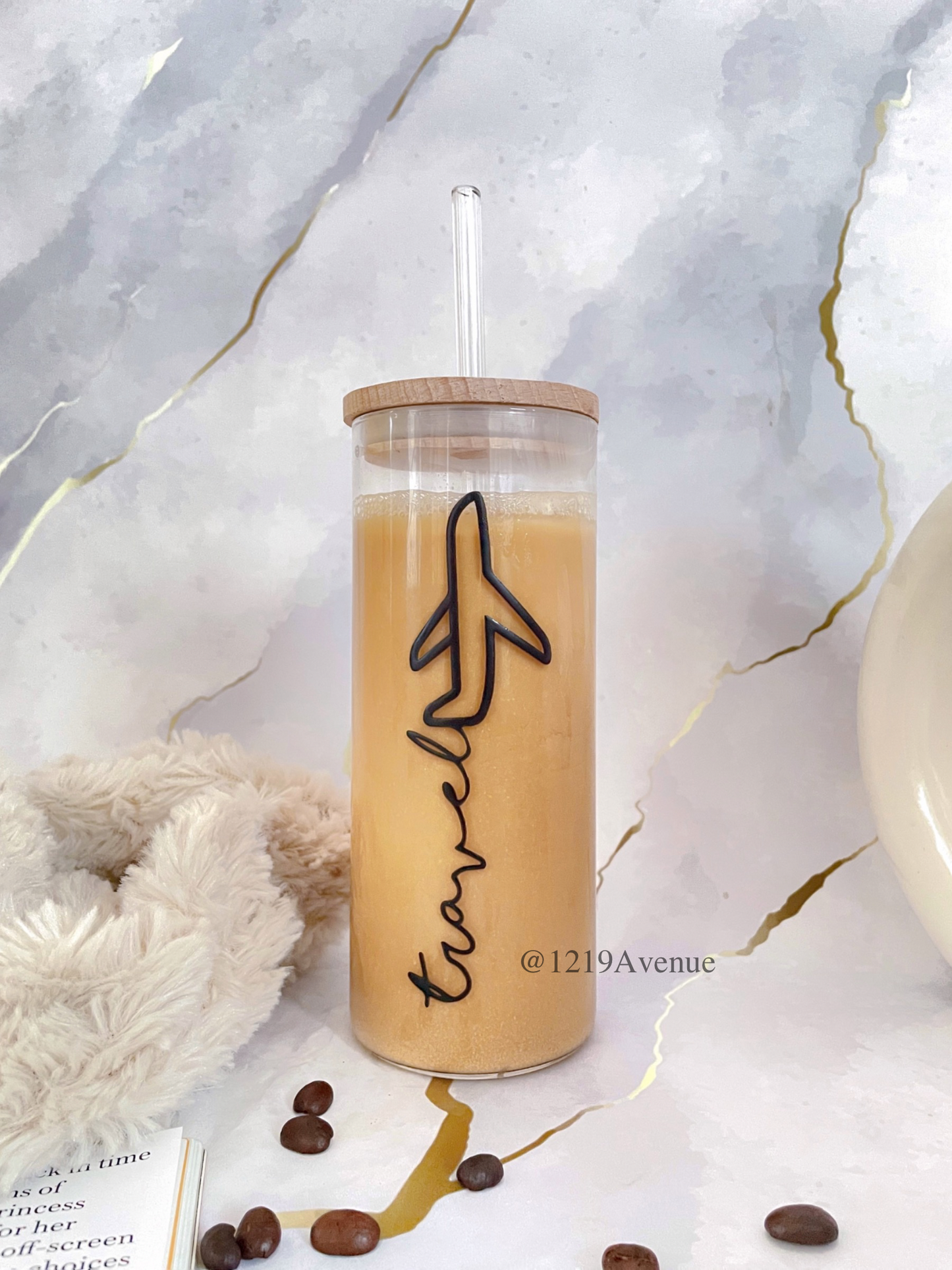 Grande Sipper 650ml| Travel Print| 22 oz Coffee Tumbler with Straw and Lid