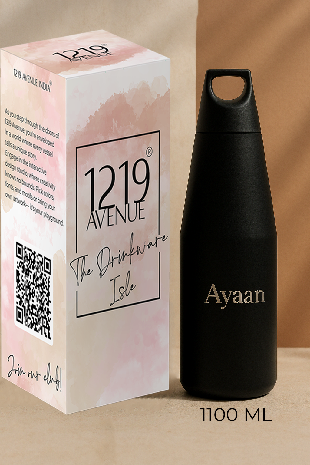 Personalized Nuvra Geo-Dash Insulated Bottles 12hrs+ Hot and Cold | 580ml and 1100ml
