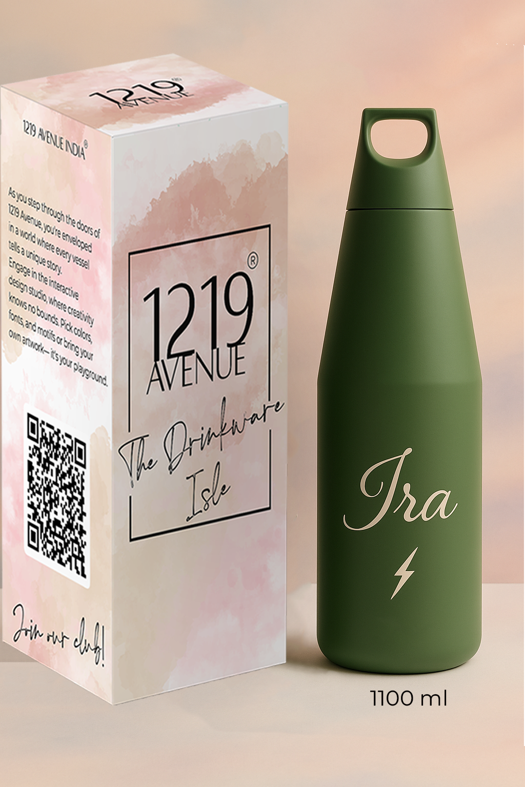 Personalized Nuvra Geo-Dash Insulated Bottles 12hrs+ Hot and Cold | 580ml and 1100ml