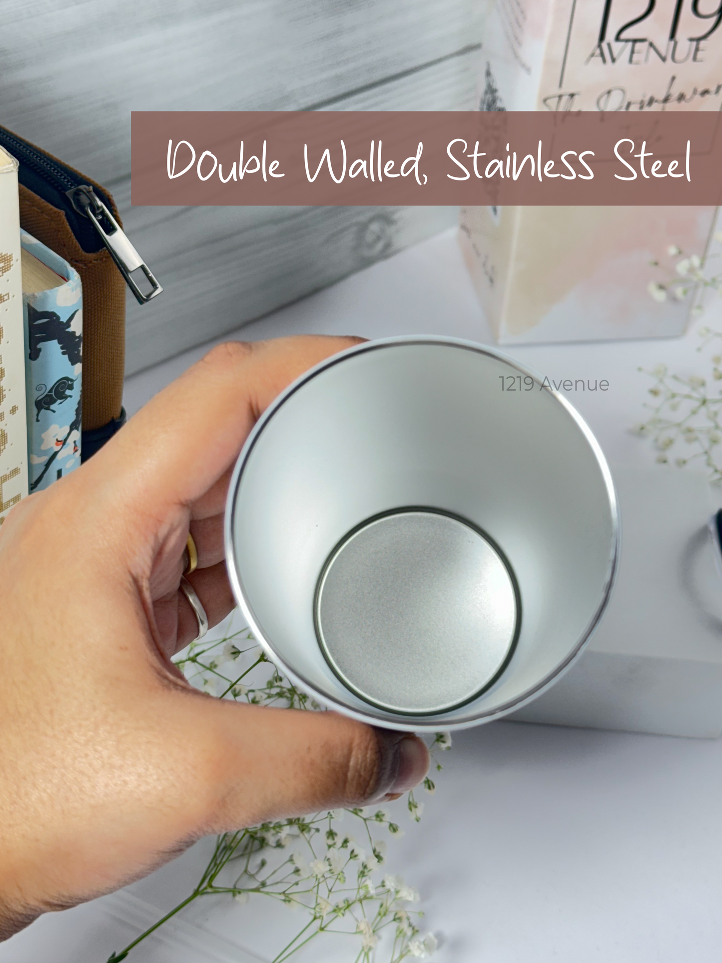 Colossal Tumbler 700ML with Straw| Stripey Bows Print |Double Walled Insulated Tumbler 7-8 hrs