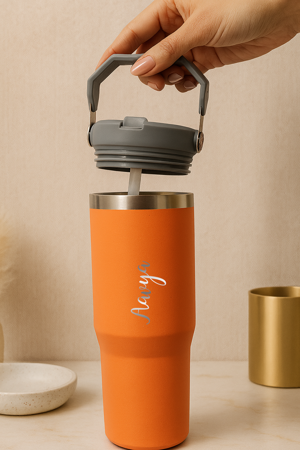 Personalized WayFay Double Walled Insulated 12 hrs+ Tumblers 950 ML | 1 litre | Premium Gifting
