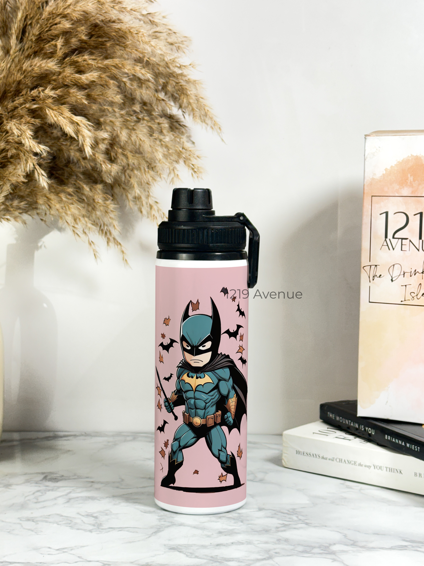 700ml Printed TANK-Sip Water Bottle | Get Him Bat-Man Print | For Office, School, Sports | Sipper Bottle with Carry Hook, Durable & Stylish