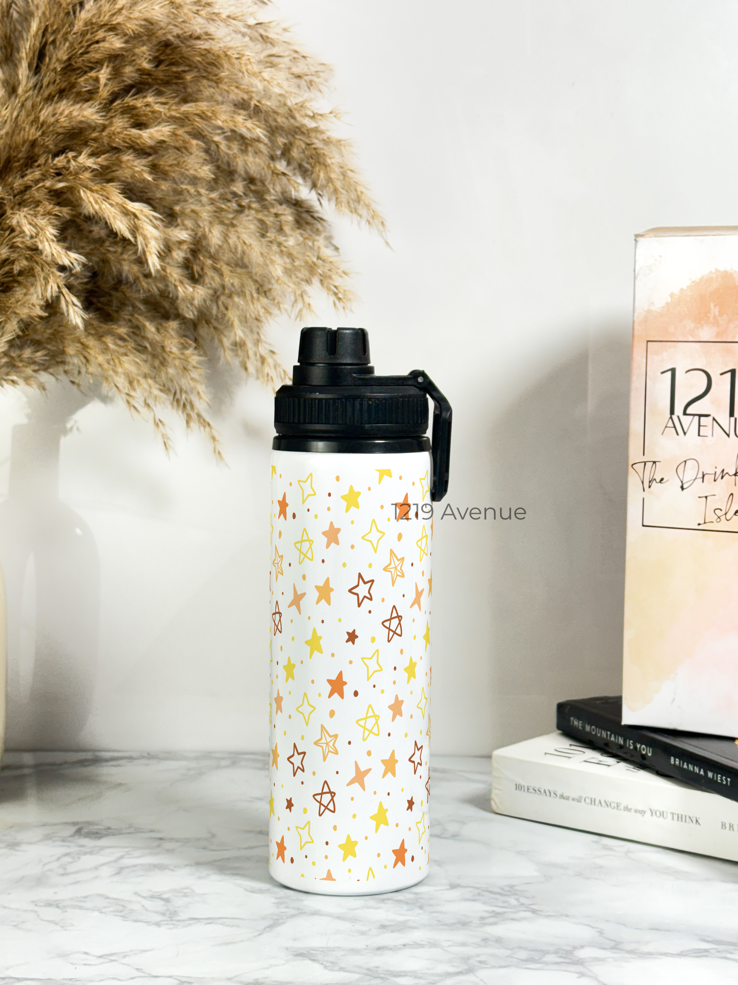 700ml Printed TANK-Sip Water Bottle | Stary Glaze Print | For Office, School, Sports | Sipper Bottle with Carry Hook, Durable & Stylish