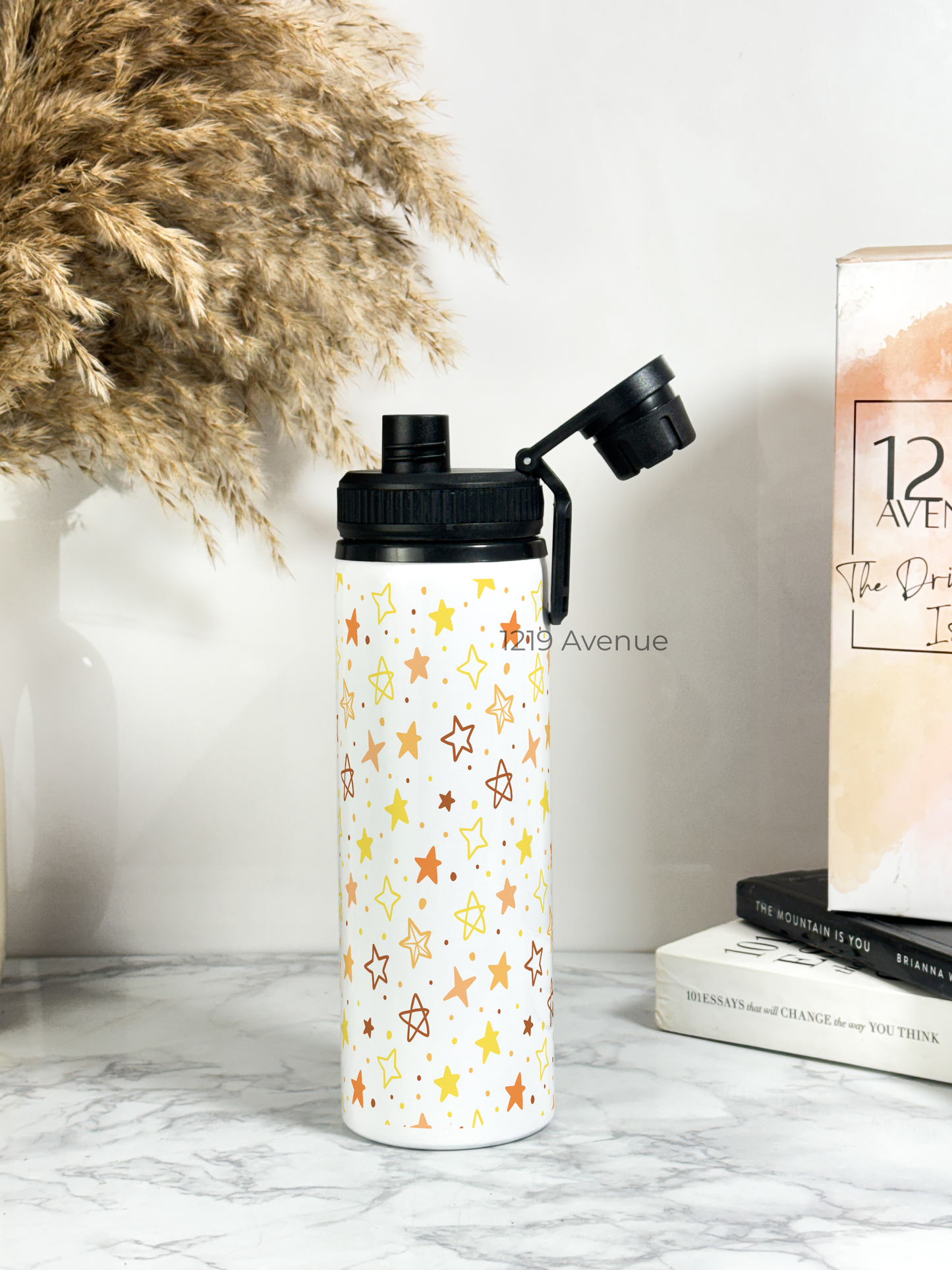 700ml Printed TANK-Sip Water Bottle | Stary Glaze Print | For Office, School, Sports | Sipper Bottle with Carry Hook, Durable & Stylish