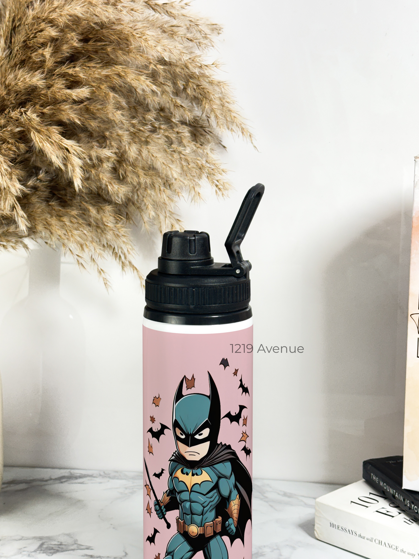 700ml Printed TANK-Sip Water Bottle | Get Him Bat-Man Print | For Office, School, Sports | Sipper Bottle with Carry Hook, Durable & Stylish