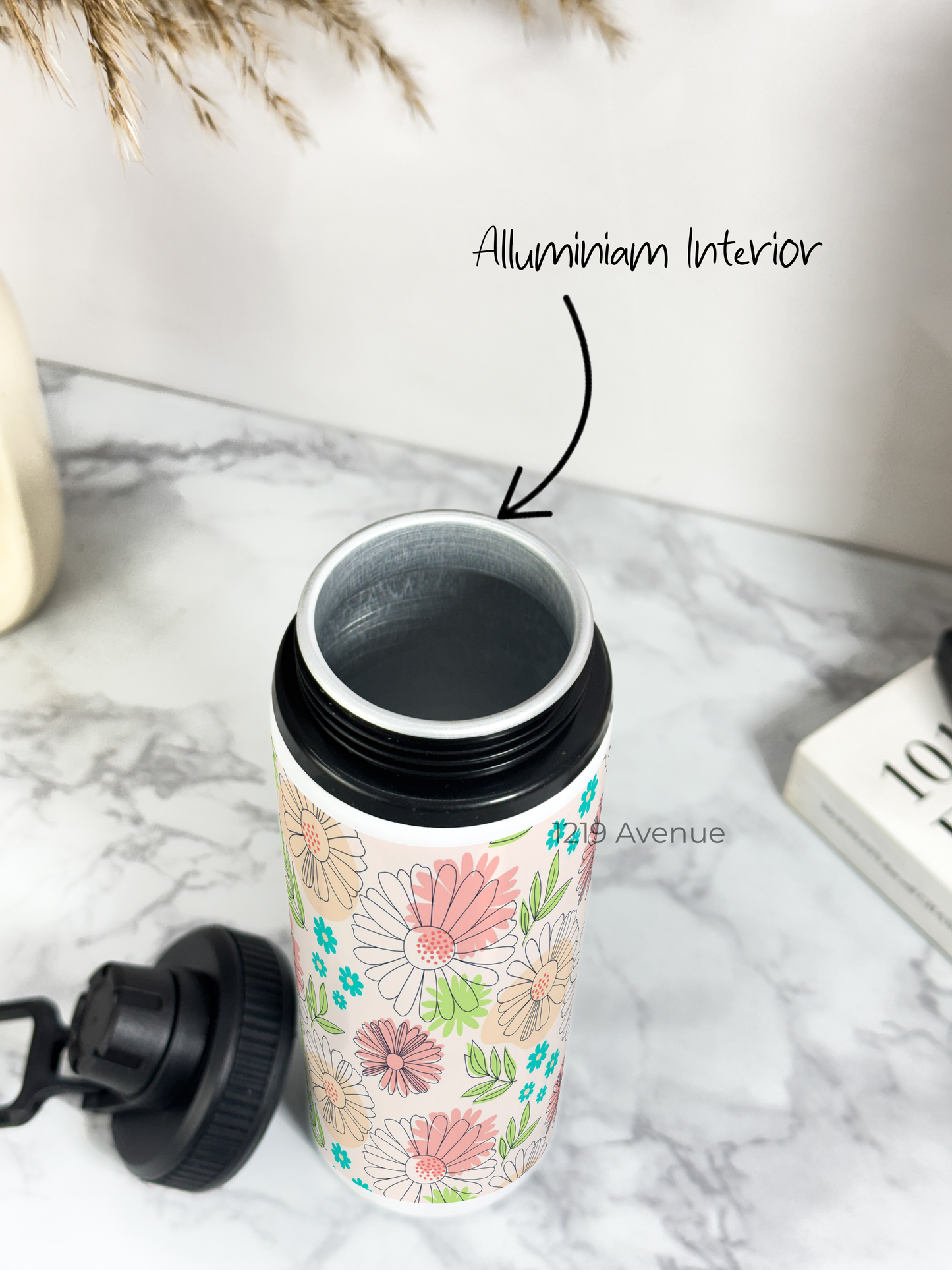 700ml Printed TANK-Sip Water Bottle | Floral Magic Print | For Office, School, Sports | Sipper Bottle with Carry Hook, Durable & Stylish