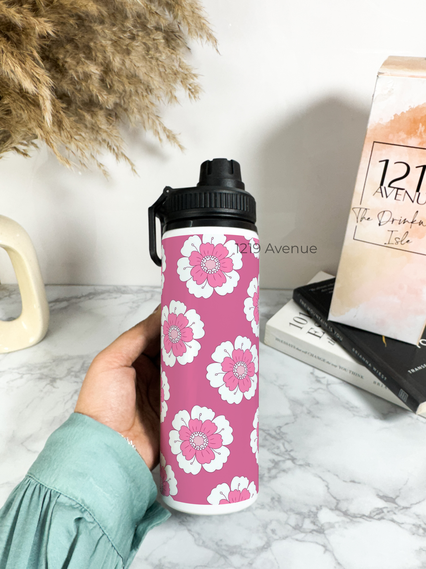 700ml Printed TANK-Sip Water Bottle | Loud Daisy* Print | For Office, School, Sports | Sipper Bottle with Carry Hook, Durable & Stylish