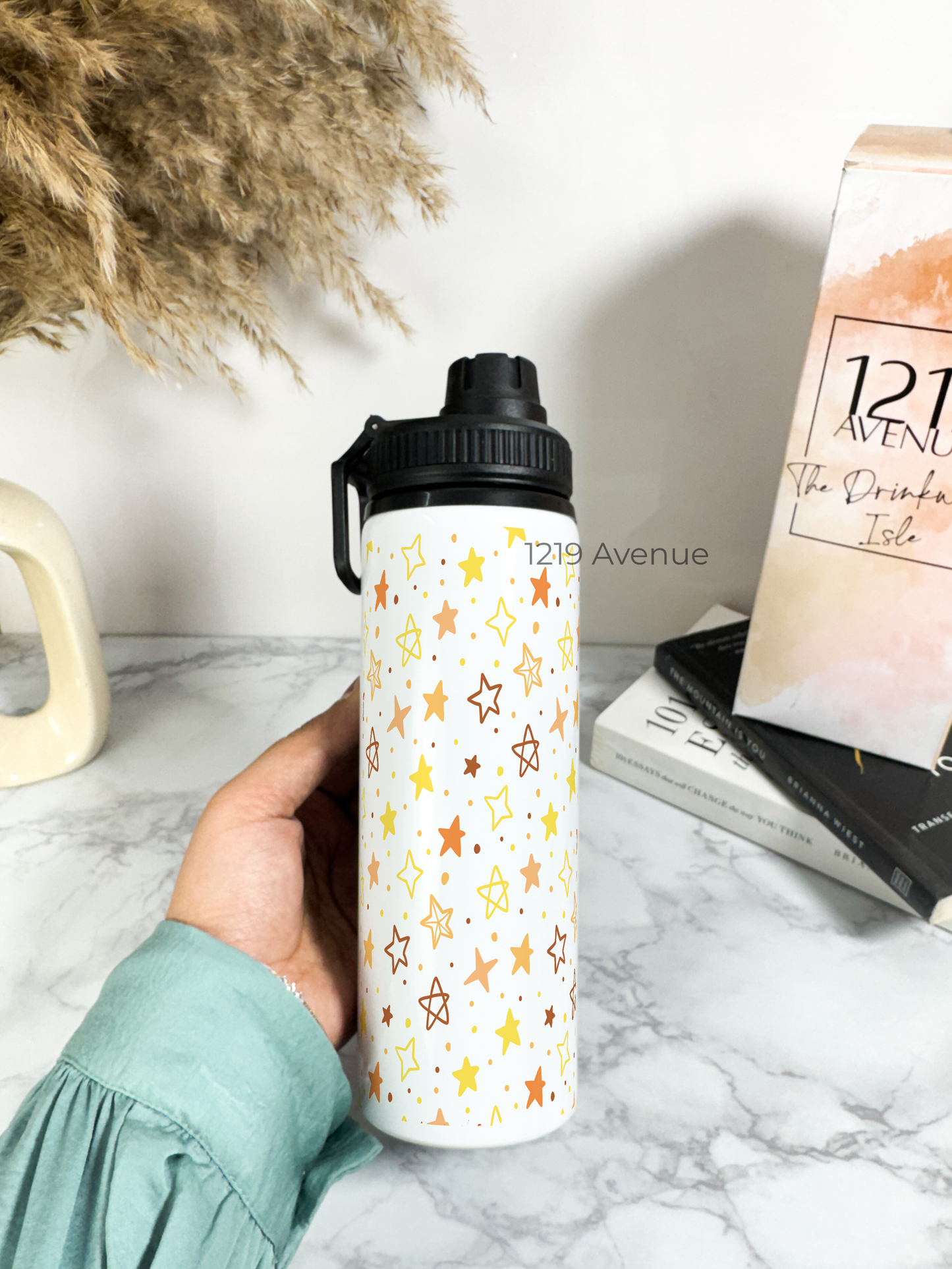 700ml Printed TANK-Sip Water Bottle | Stary Glaze Print | For Office, School, Sports | Sipper Bottle with Carry Hook, Durable & Stylish