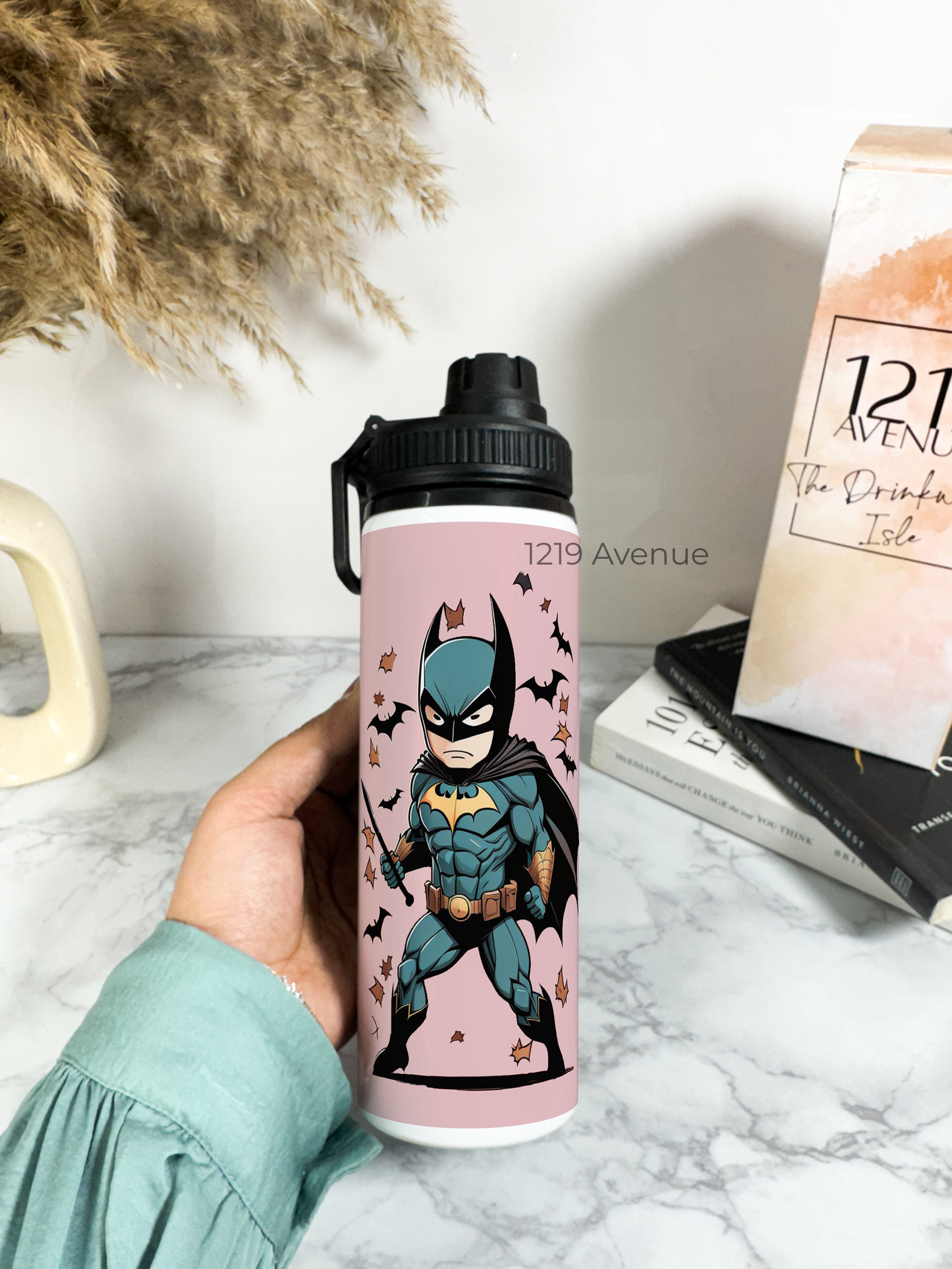 700ml Printed TANK-Sip Water Bottle | Get Him Bat-Man Print | For Office, School, Sports | Sipper Bottle with Carry Hook, Durable & Stylish