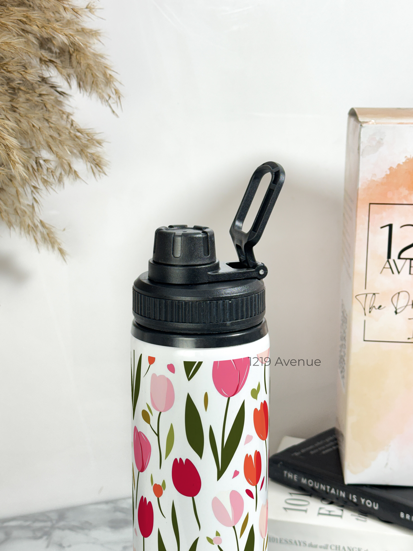 700ml Printed TANK-Sip Water Bottle | Flowers In Garden Print | For Office, School, Sports | Sipper Bottle with Carry Hook, Durable & Stylish