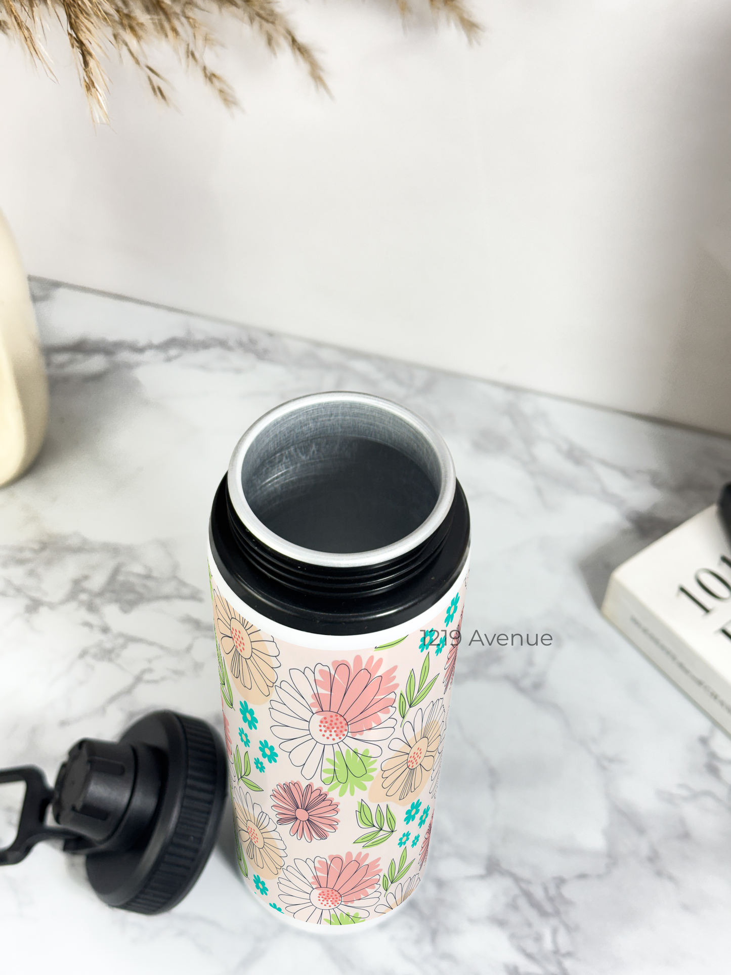 700ml Printed TANK-Sip Water Bottle | Floral Magic Print | For Office, School, Sports | Sipper Bottle with Carry Hook, Durable & Stylish