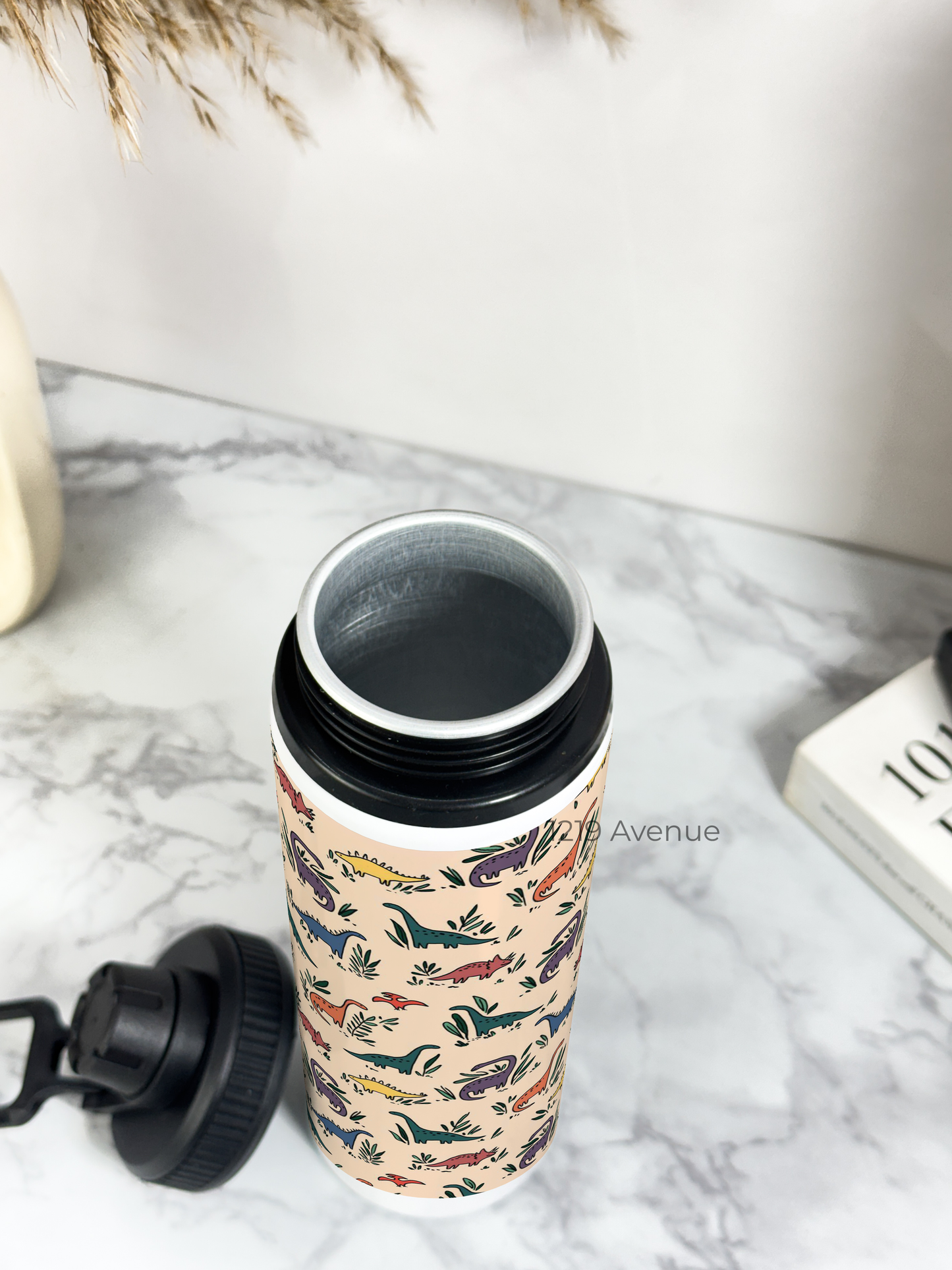 700ml Printed TANK-Sip Water Bottle | Lil Dino All over Print | For Office, School, Sports | Sipper Bottle with Carry Hook, Durable & Stylish