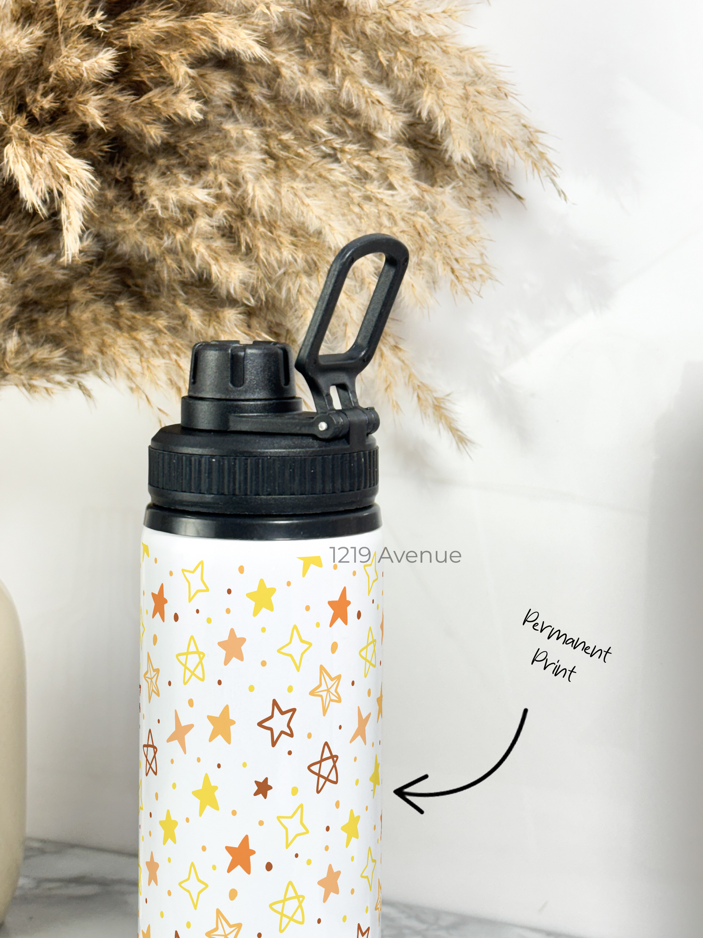 700ml Printed TANK-Sip Water Bottle | Stary Glaze Print | For Office, School, Sports | Sipper Bottle with Carry Hook, Durable & Stylish