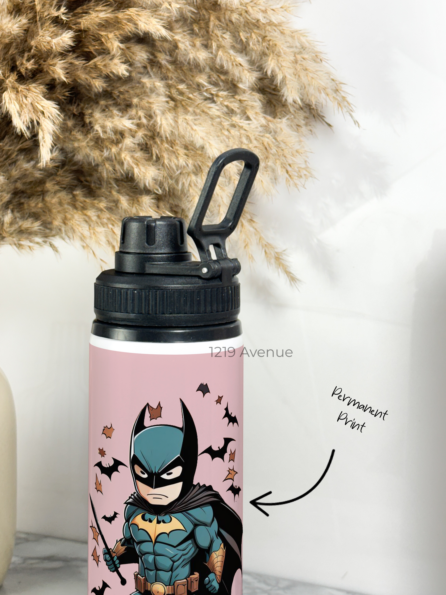 700ml Printed TANK-Sip Water Bottle | Get Him Bat-Man Print | For Office, School, Sports | Sipper Bottle with Carry Hook, Durable & Stylish