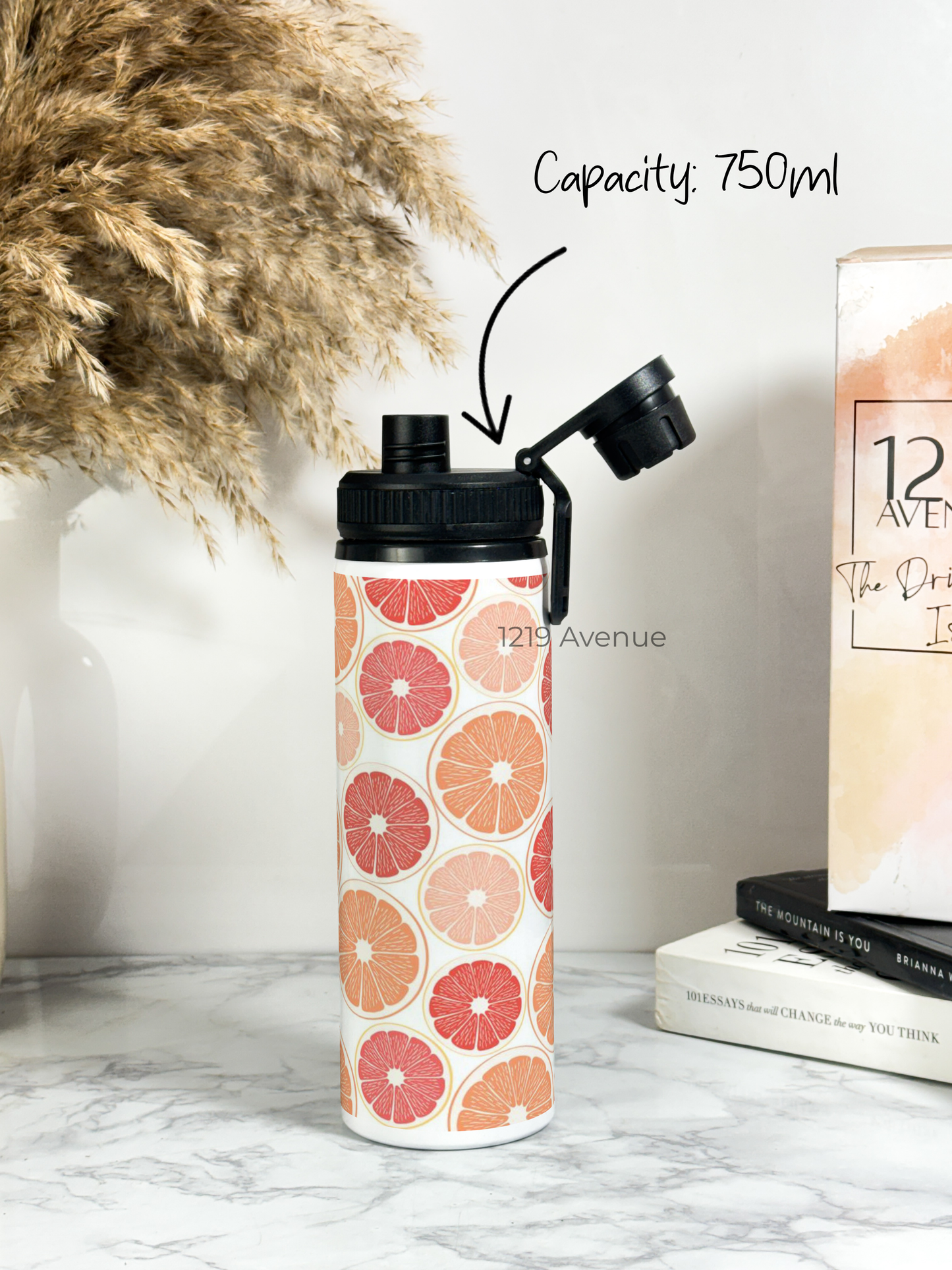 700ml Printed TANK-Sip Water Bottle | I Am Orangeing Print | For Office, School, Sports | Sipper Bottle with Carry Hook, Durable & Stylish