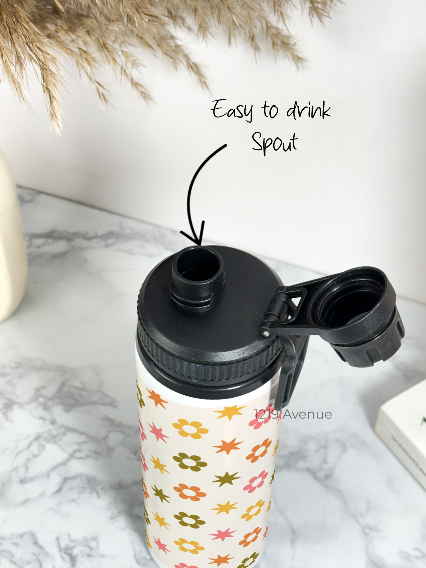 700ml Printed TANK-Sip Water Bottle | Dassy Star Print | For Office, School, Sports | Sipper Bottle with Carry Hook, Durable & Stylish