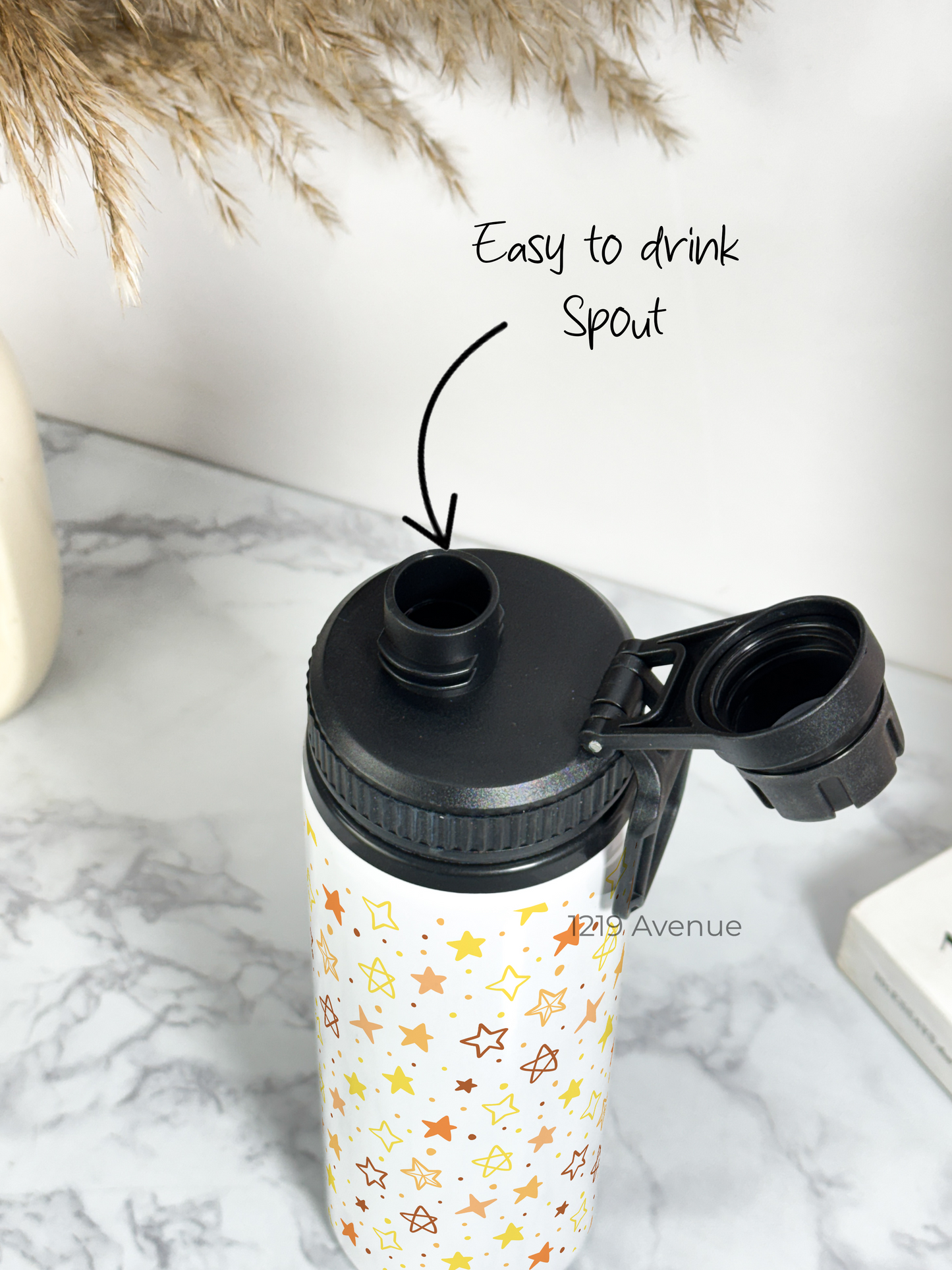 700ml Printed TANK-Sip Water Bottle | Stary Glaze Print | For Office, School, Sports | Sipper Bottle with Carry Hook, Durable & Stylish