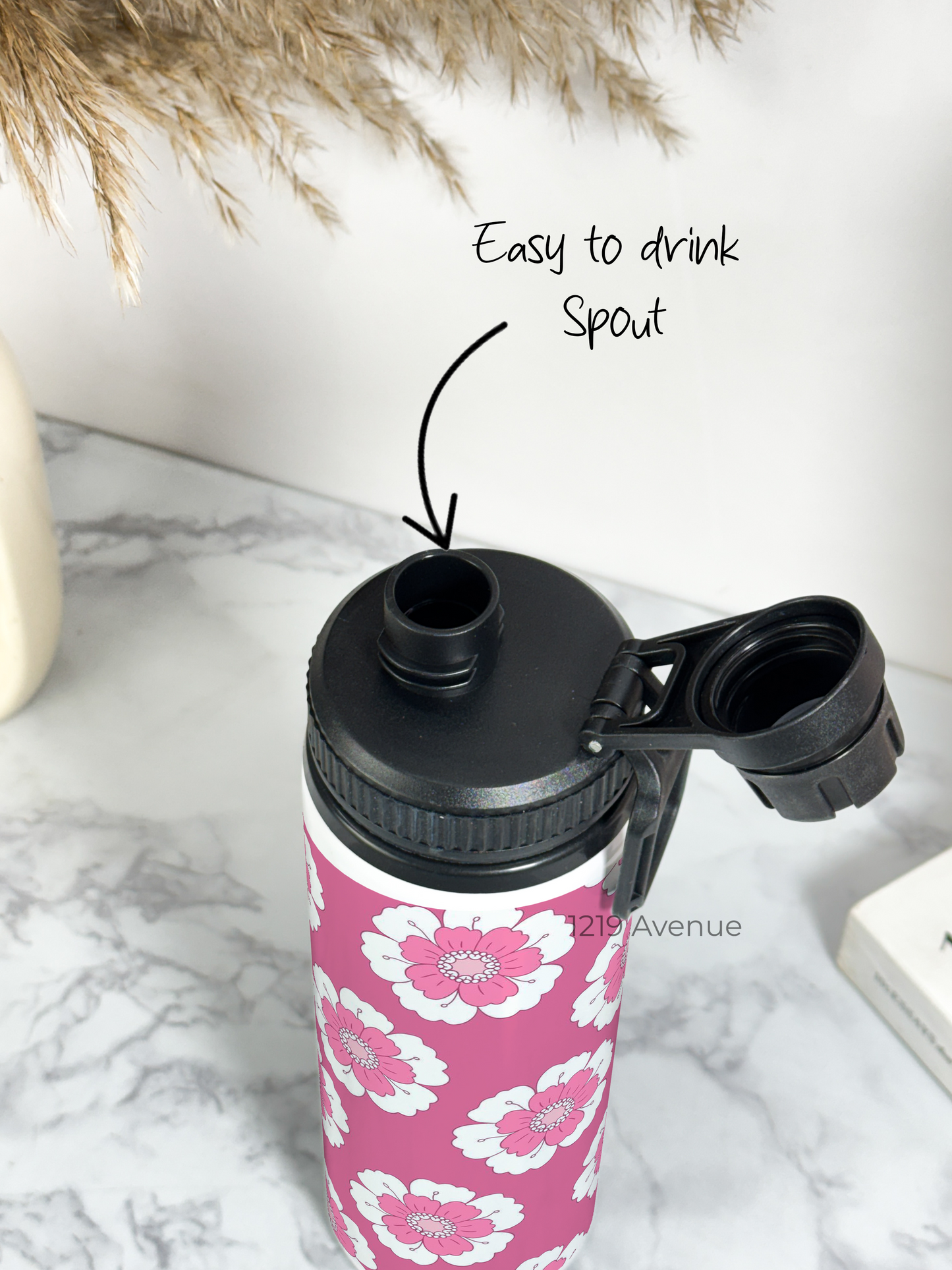 700ml Printed TANK-Sip Water Bottle | Loud Daisy* Print | For Office, School, Sports | Sipper Bottle with Carry Hook, Durable & Stylish