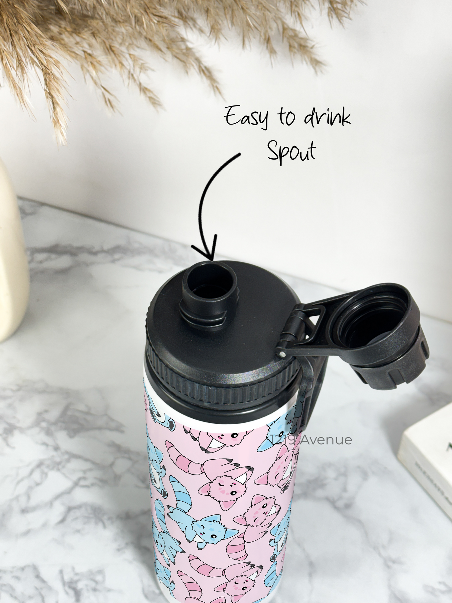 700ml Printed TANK-Sip Water Bottle | Squarrel Party Print | For Office, School, Sports | Sipper Bottle with Carry Hook, Durable & Stylish