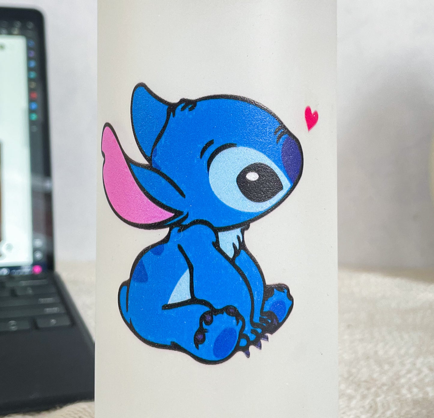 Frosted Grande Sipper 650ml| Stich Print| 20oz Tall Tumbler with lid and straw