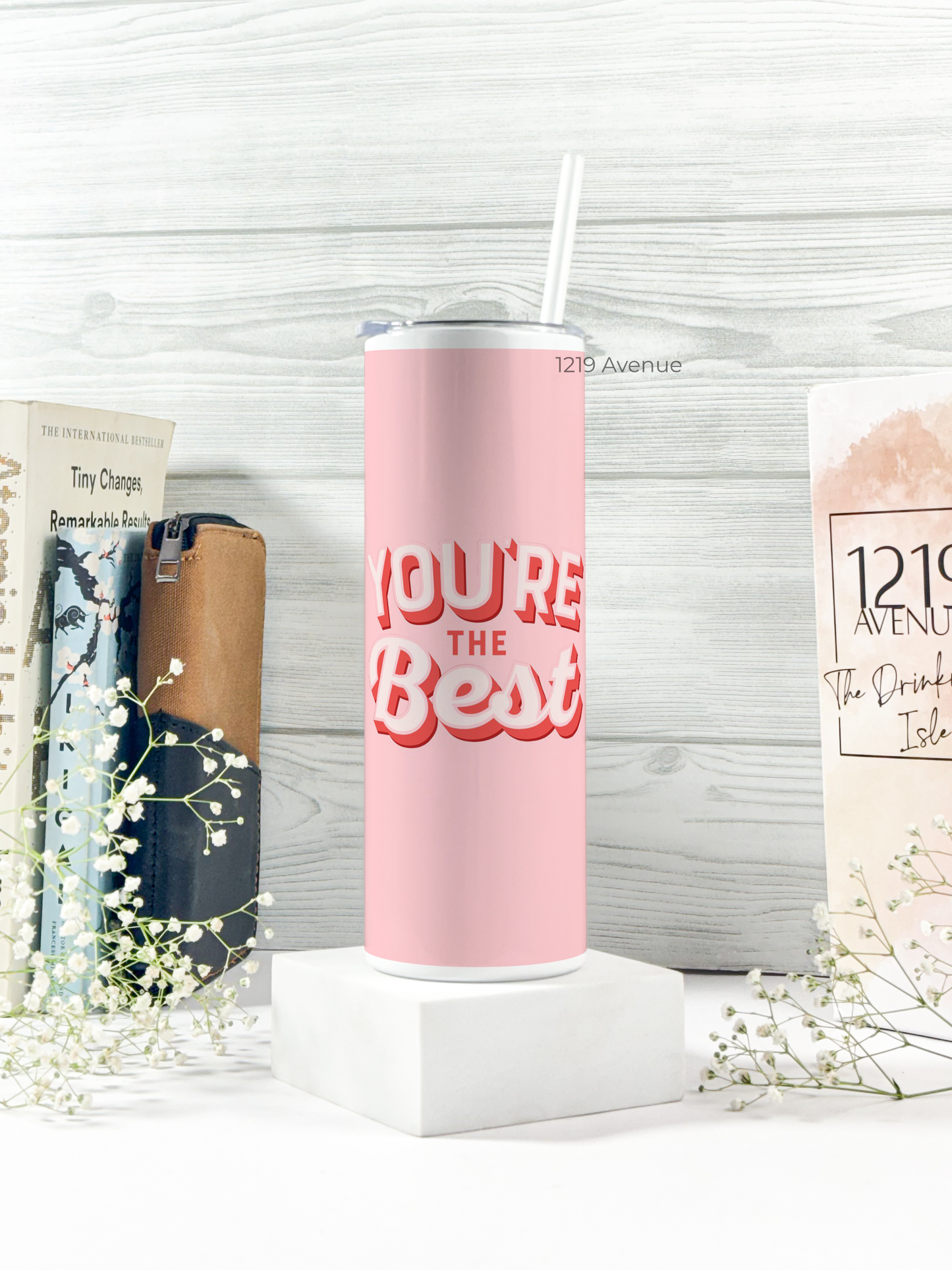 Colossal Tumbler 700ML with Silicon Straw | You Are The Best Print |Double Walled Insulated Tumbler 7-8 hrs