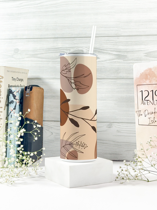 Colossal Tumbler 700ML with Straw| Artisan Vibes Print |Double Walled Insulated Tumbler 7-8 hrs