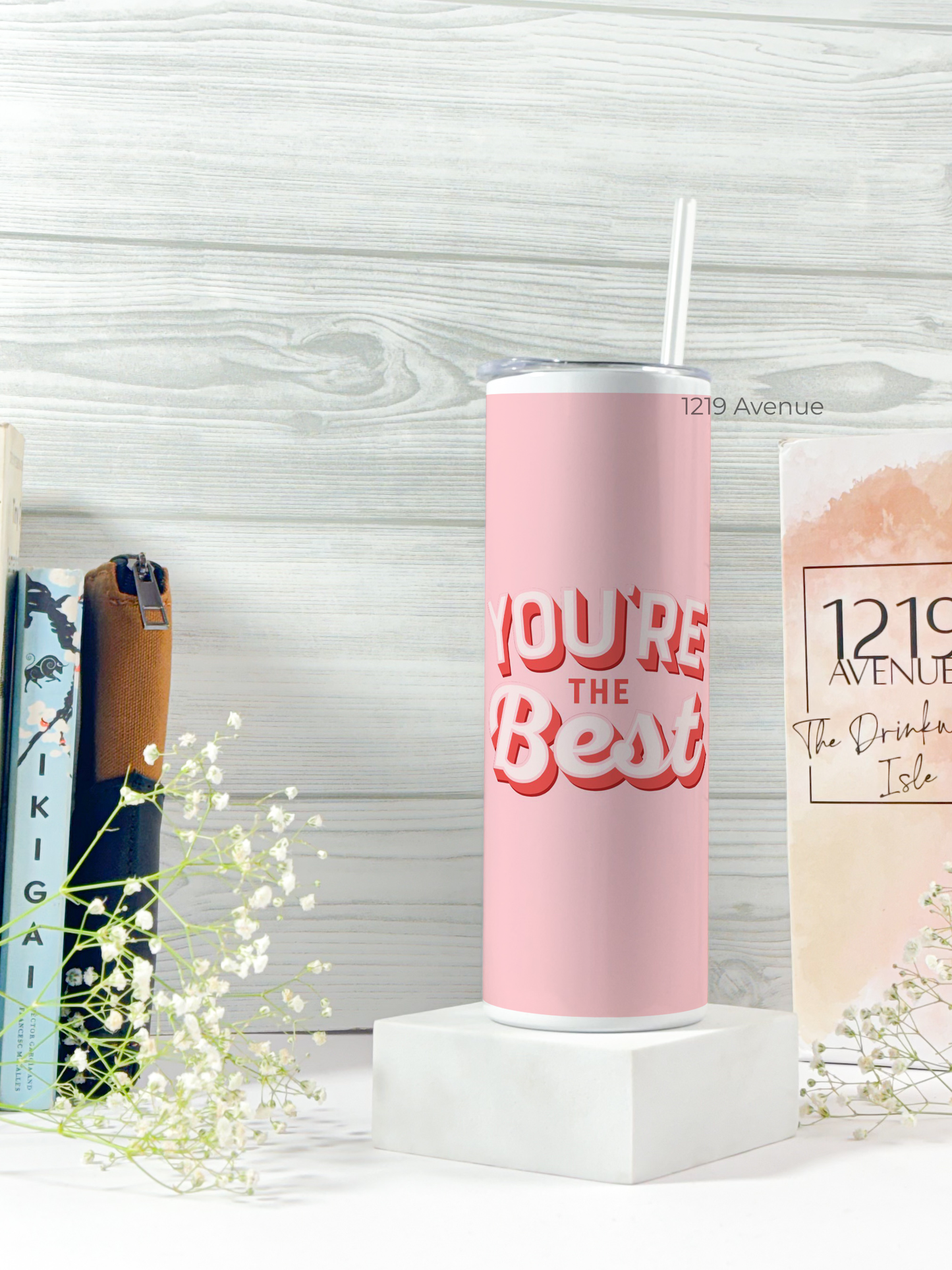 Colossal Tumbler 700ML with Silicon Straw | You Are The Best Print |Double Walled Insulated Tumbler 7-8 hrs