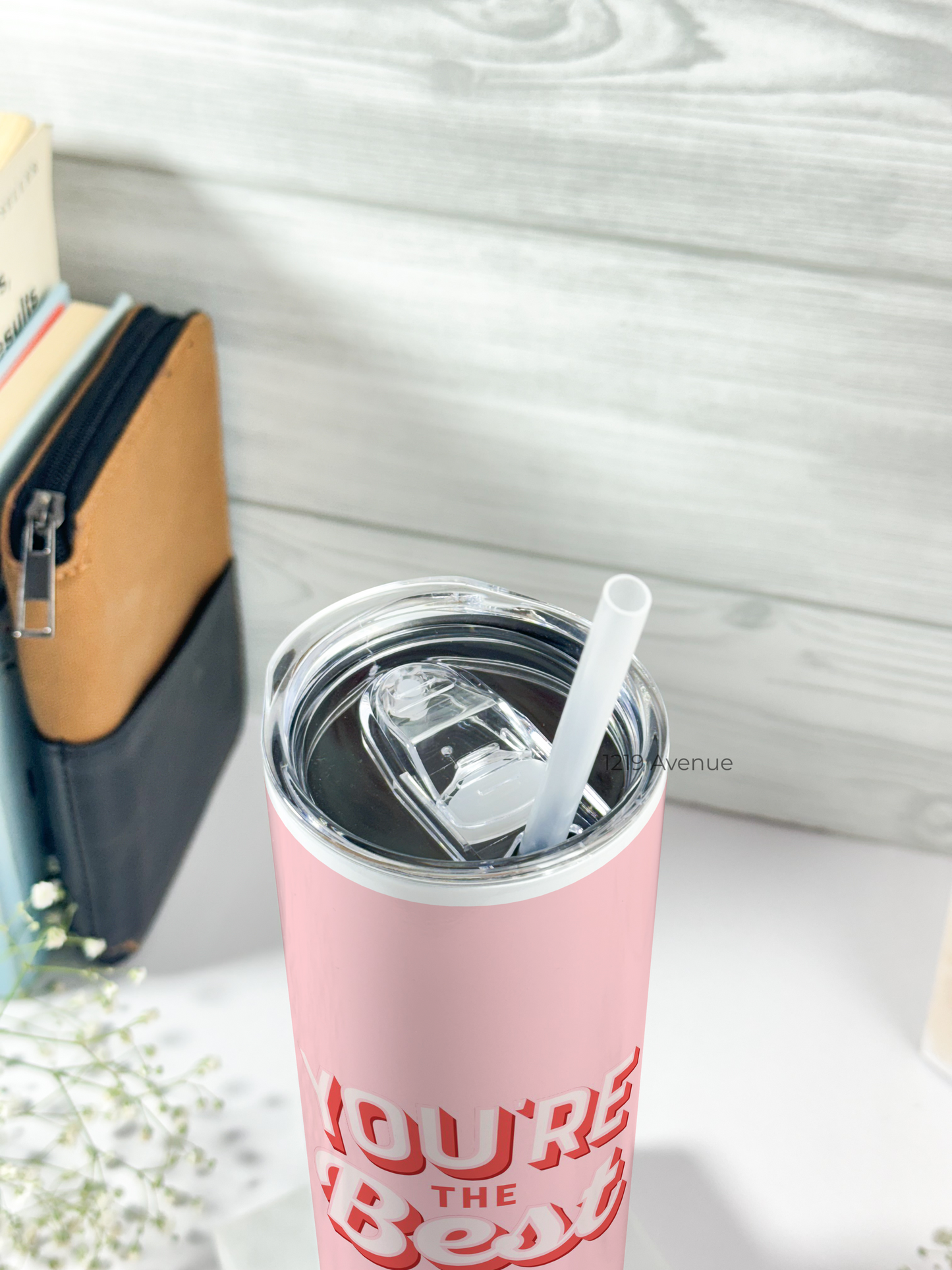 Colossal Tumbler 700ML with Silicon Straw | You Are The Best Print |Double Walled Insulated Tumbler 7-8 hrs
