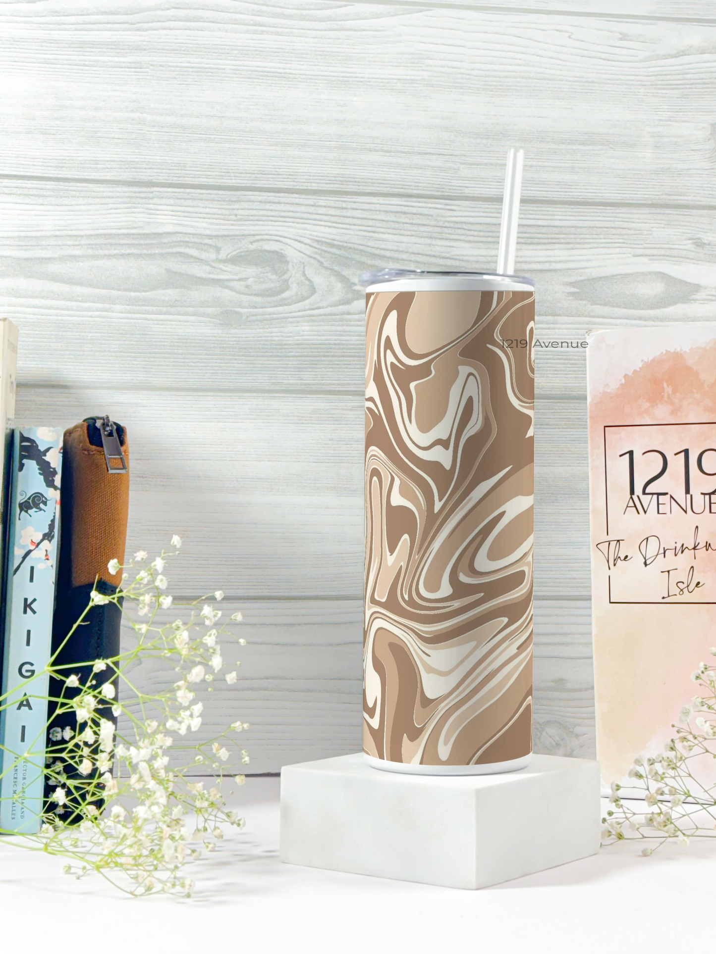 Colossal Tumbler 750ML with straw | Brown Baddie Print |Double Walled Insulated Tumbler