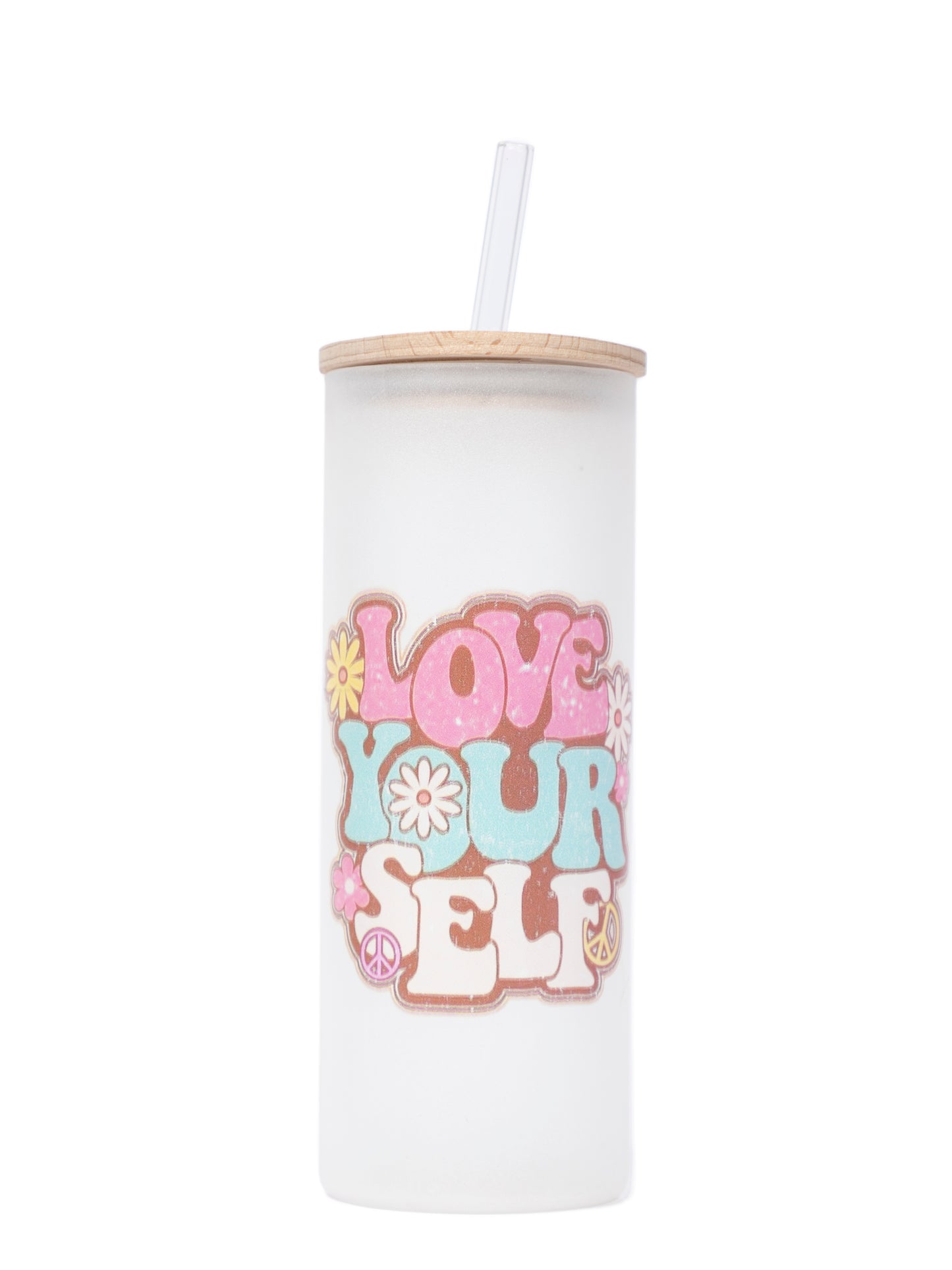 Frosted Grande Sipper 650ml| Love Yourself Print| 20oz Tall Tumbler