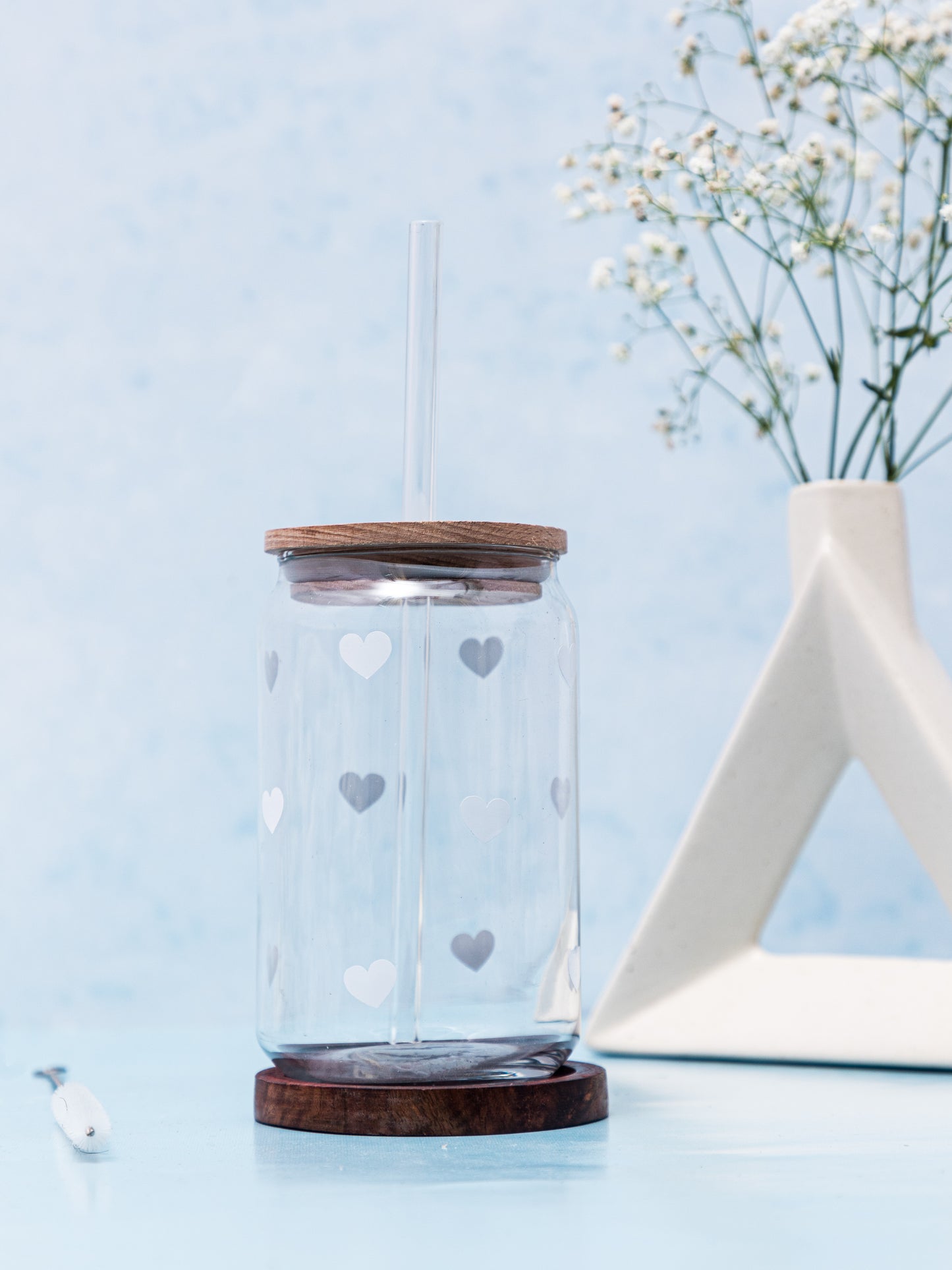 Can Shaped Sipper 500ml| Minion Hearts Print | 18oz Can Tumbler with lid, straw and coaster.