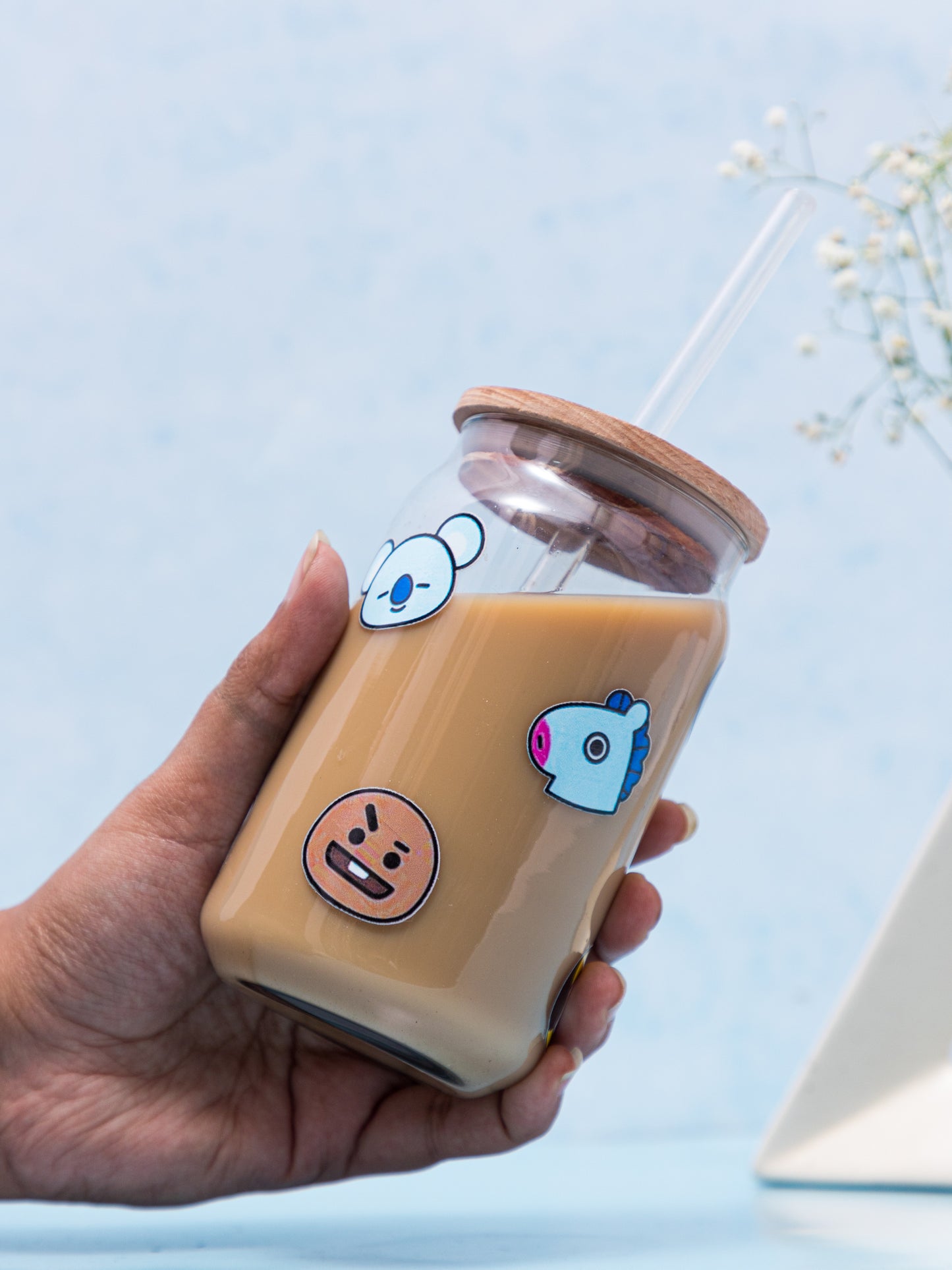 Can Shaped Sipper 500ml| BTS All Over Print | 18oz Can Tumbler with lid, straw and coaster.