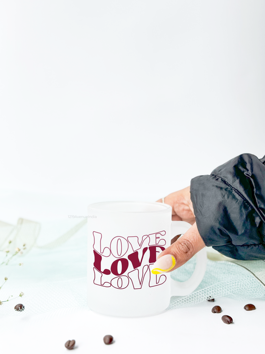 Frosted Mug 350ml | love Permanent Print | Pocket Picks Mugs