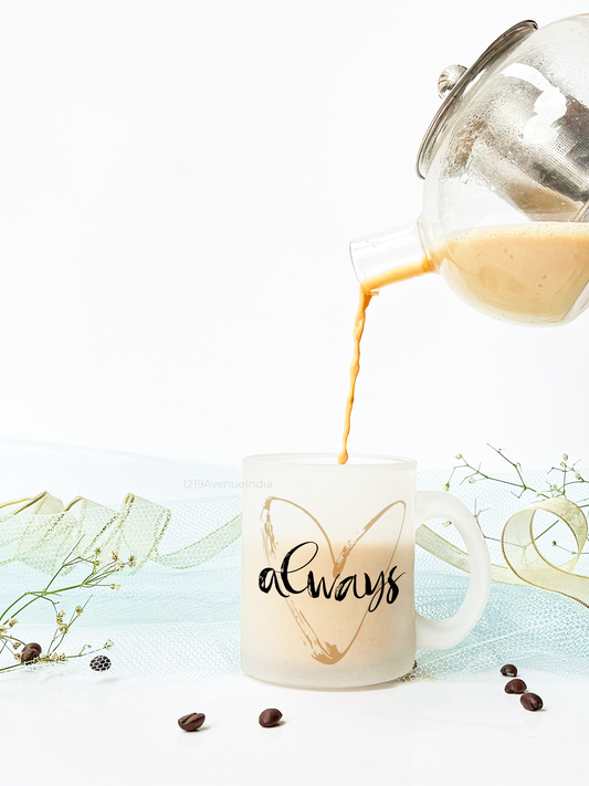 Frosted Mug 350ml | Love, Always Print | Pocket Picks Mugs