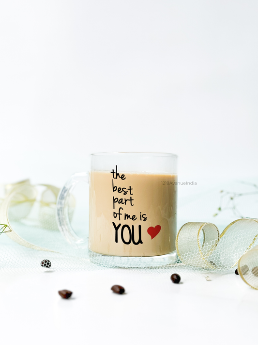 Clear Mug 350ml | Best Part of Me Permanent Print | Pocket Picks Mugs | Heartstrings