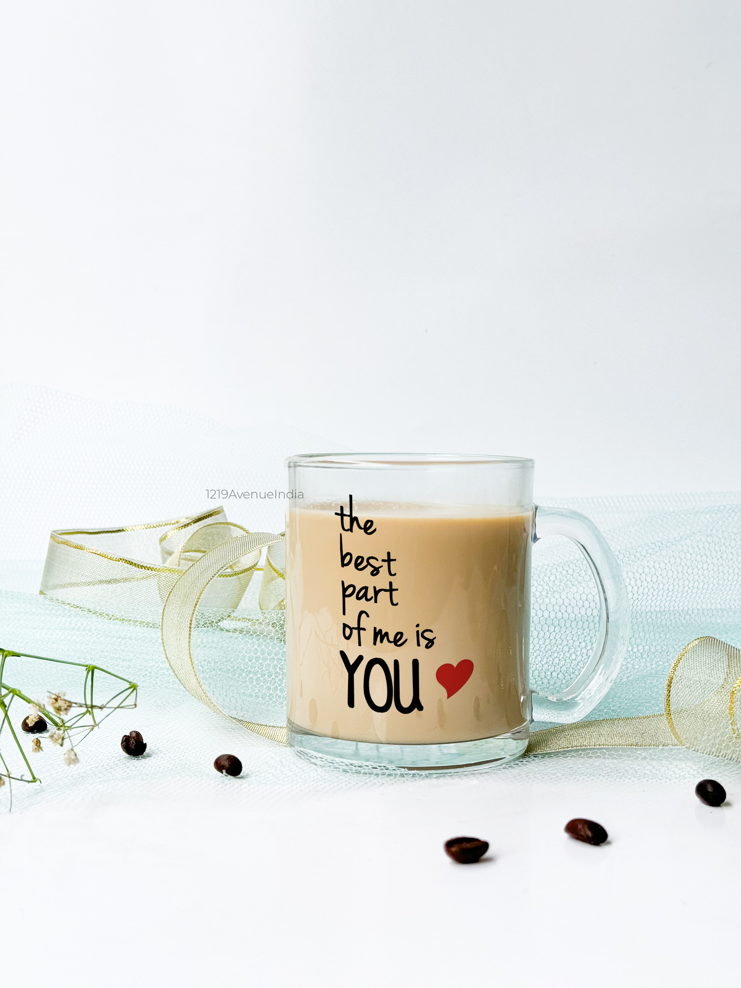 Clear Mug 350ml | Best Part of Me Permanent Print | Pocket Picks Mugs | Heartstrings