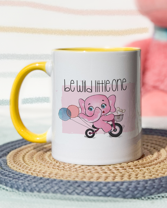 Kids Ceramic Mug 350ml |Be Wild Little One Print | Kids Worthy Mugs