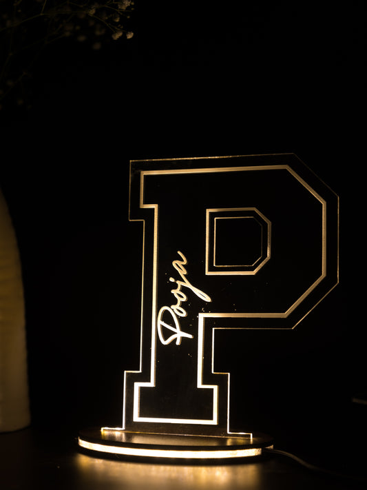 Personalized LED Side Table Lamp| Initial Letter and Name Customized| NO COD