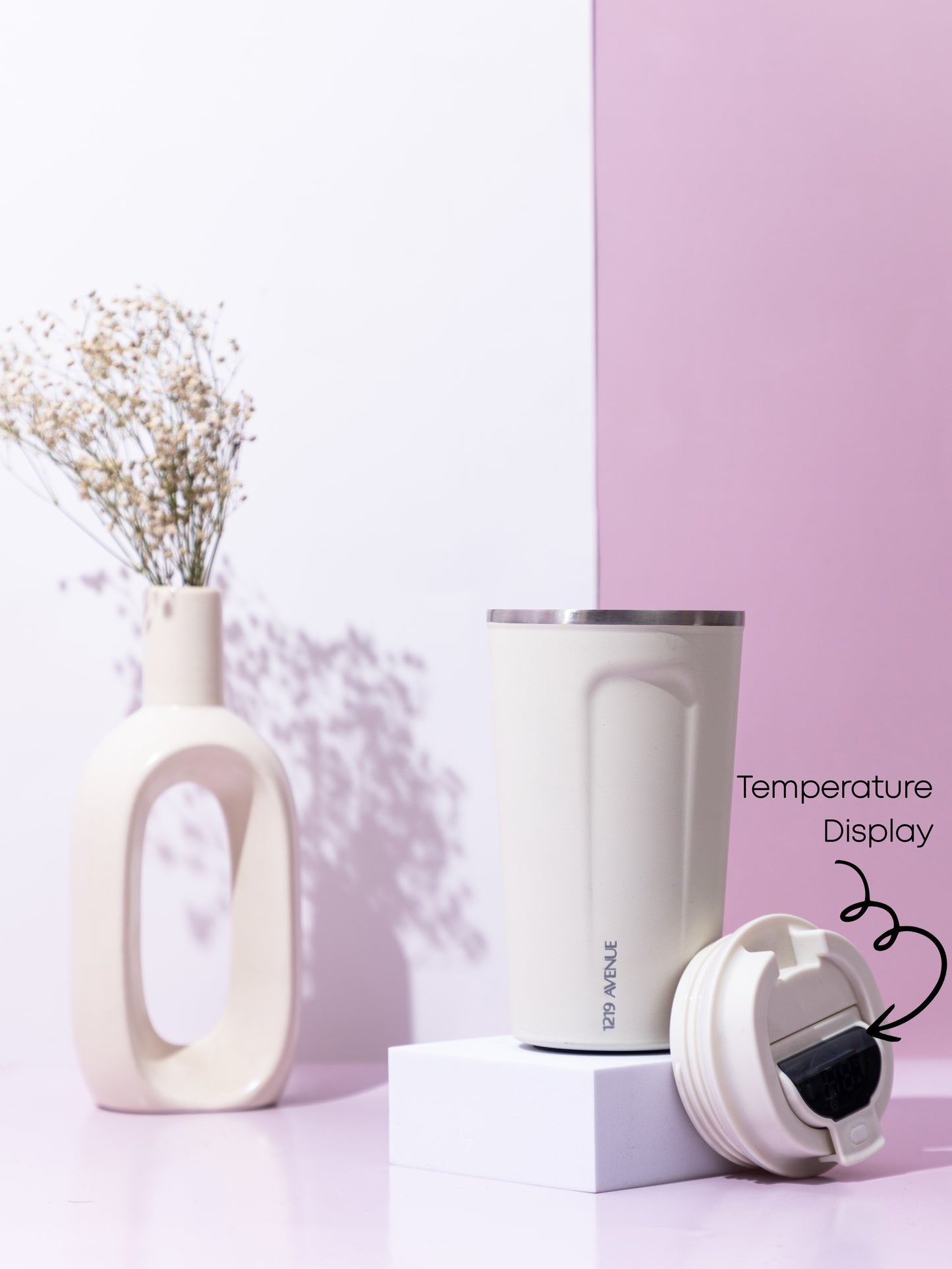 1219 Avenue Insulated Temperature Display Portable Coffee Flask 500ml