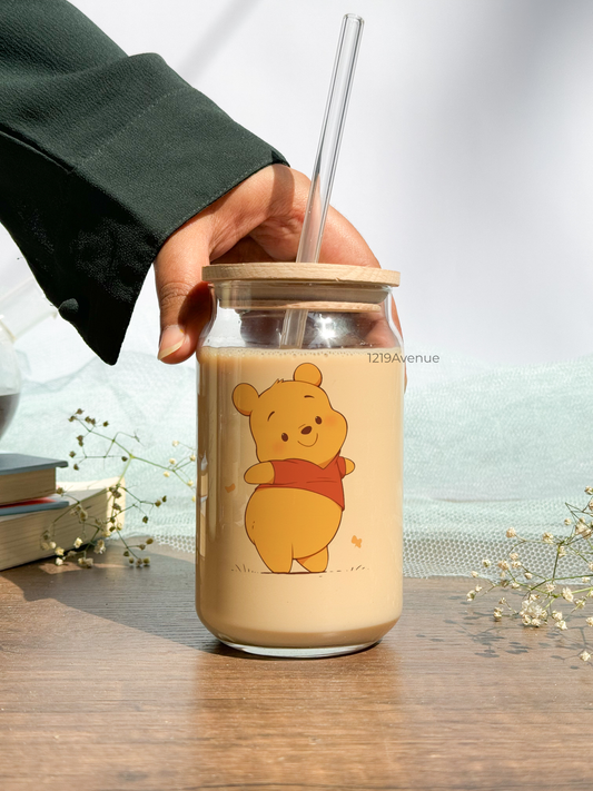 Can Shaped Sipper 500ml| Pooh| Tumbler with lid and straw